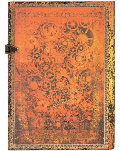 Тефтер Paperblanks - H.G. Wells, 13 х 18 cm, 120 листа - 3