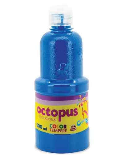 Темперна боя в бутилка Uniline - 500 ml, синя - 1