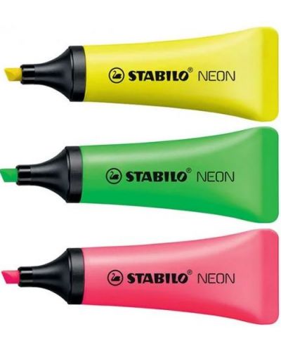 Текст маркер Stabilo Neon - 3 цвята - 2