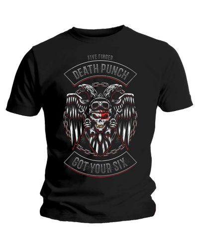 Тениска Rock Off Five Finger Death Punch - Biker Badge - 1