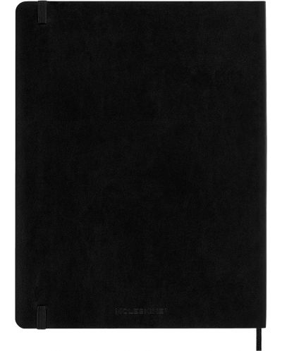 Тефтер с меки корици Moleskine Classic Extra XL - Черен, комбинирани страници - 3