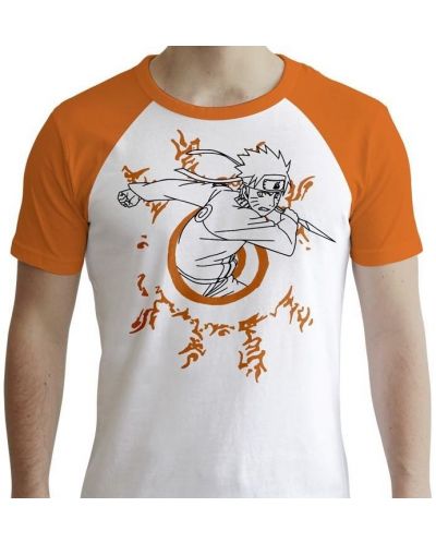 Тениска ABYstyle Animation: Naruto Shippuden - Naruto (White & Orange) - 1