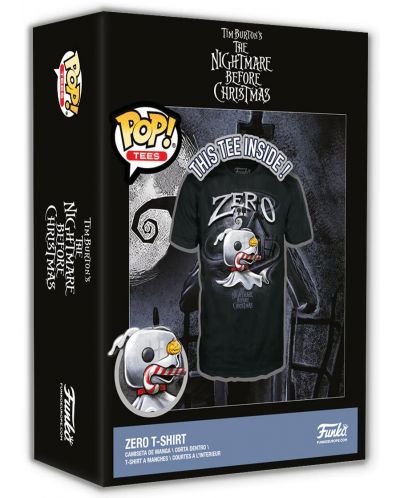 Тениска Funko Disney: The Nightmare Before Christmas - Zero with Cane - 3