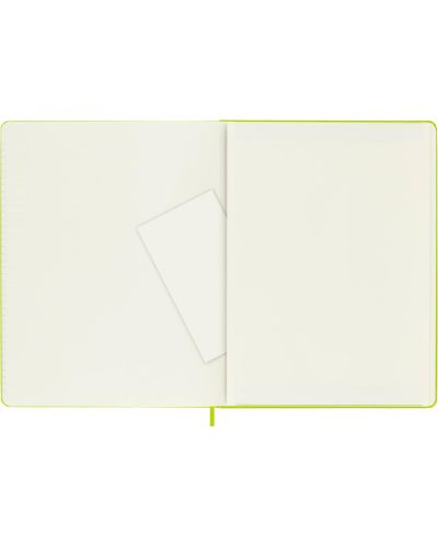 Тефтер с твърди корици Moleskine Classic Ruled XL - Lemon Green, редове - 6