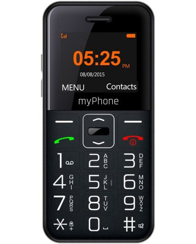 Мобилен телефон myPhone - Halo Easy, 1.77", 4MB, черен - 1