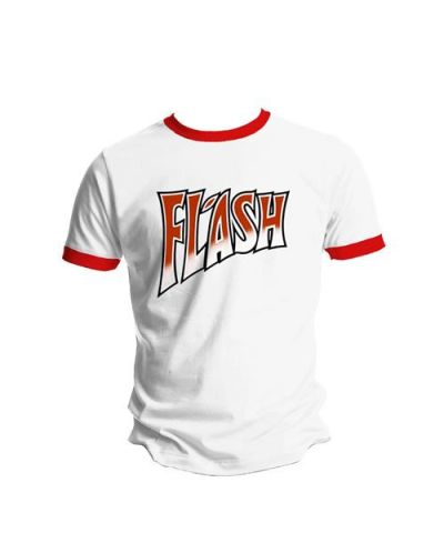 Тениска Rock Off Queen - Flash White & Red Ringer - 1