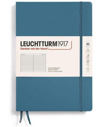 Тефтер Leuchtturm1917 Composition - B5, син, линиран, твърди корици - 1