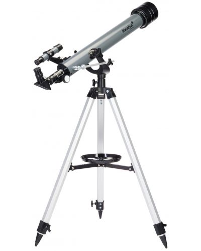 Телескоп Levenhuk - Blitz 60 BASE, сив - 1