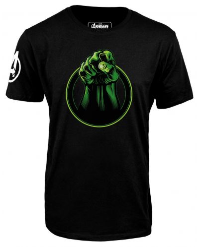 Тениска Avengers - Hulk Punch, черна - 1