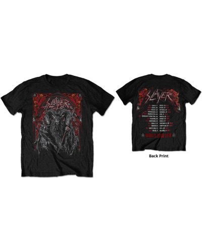 Тениска Rock Off Slayer - Baphomet European Tour 2018 Ex - 1