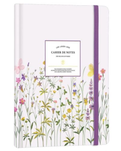Тефтер Victoria's Journals Florals - Светлолиав, твърда корица, на точки, A5 - 1