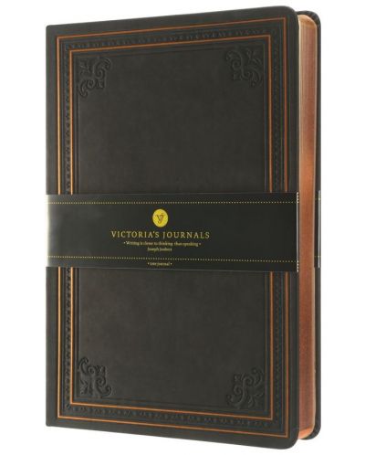 Тефтер Victoria's Journals Old Book - Твърда корица, 128 листа, на редове, А5, асортимент - 2