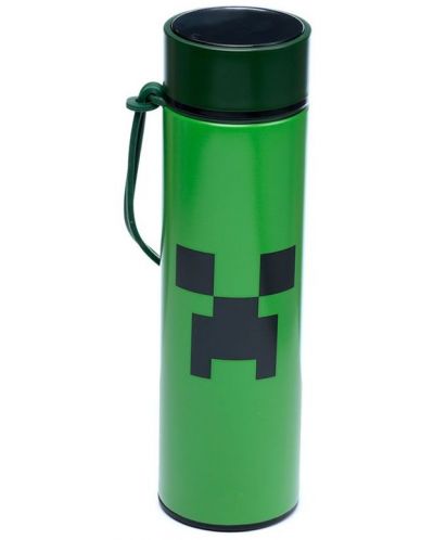 Термос с дигитален термометър Puckator - Minecraft Creeper, 450 ml  - 1