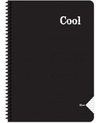Тетрадка със спирала Keskin Color Cool - А4, 72 листа, широки редове, асортимент - 7