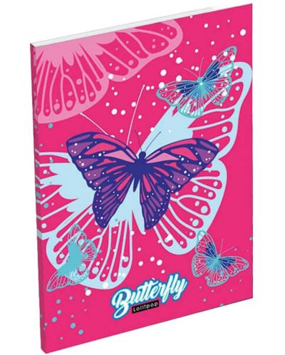 Тефтер A7 Lizzy Card Pink Butterfly - 1