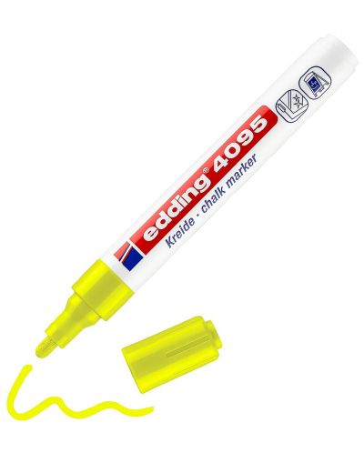 Тебеширен маркер Edding 4095 - Жълт неон - 1
