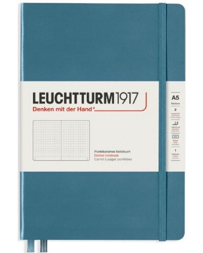 Тефтер Leuchtturm1917 А5 - Medium, тъмносин - 1