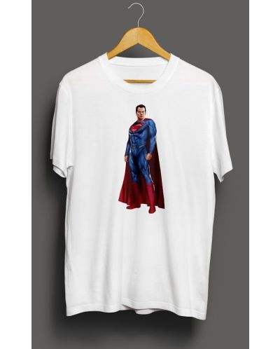Тениска Justice League - Super hero - Superman, бяла - 1