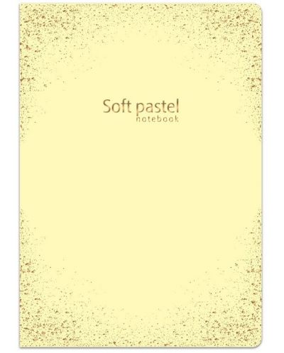 Тетрадка Lastva Soft Pastel - А5, 52 листа, широки редове, с ляво поле, асортимент - 2