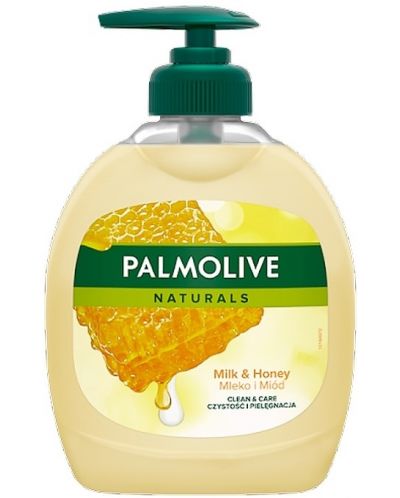Palmolive Naturals Течен сапун, мед и мляко, помпа, 300 ml - 1