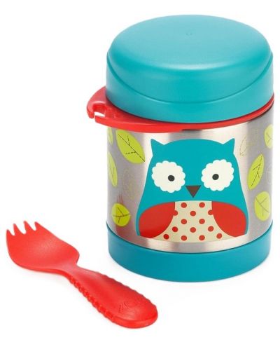 Термо контейнер за храна Skip Hop Zoo - 325 ml, бухал - 2