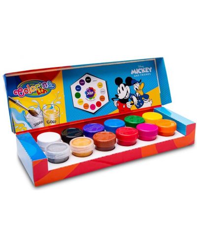 Темперни бои Colorino Disney - Mickey and Friends, 12 цвята, 20 ml - 2