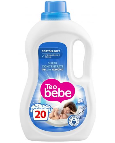Течен перилен препарат Teo Bebe - Almond, 20 изпирания, 1.1 l