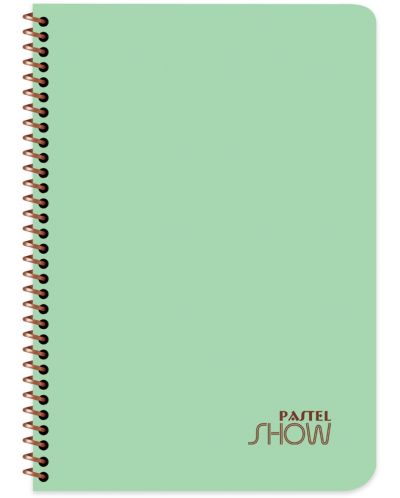Тетрадка със спирала Keskin Color Pastel Show - А4, 120 листа, широки редове, асортимент - 5