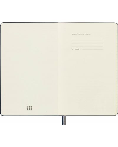 Тефтер с твърди корици Moleskine Classic Ruled Expanded - Тъмносин, редове - 4