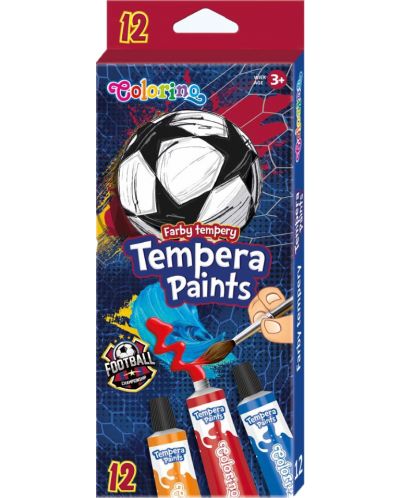 Темперни бои в тубички Colorino - Football, 12 цвята x 12 ml - 1