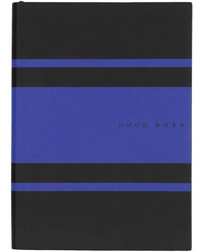 Тефтер Hugo Boss Gear Matrix - A5, с точки, син - 1