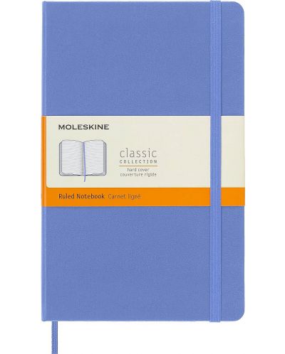 Тефтер с твърди корици Moleskine Classic Ruled - Hydrangea Blue, редове - 1