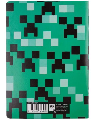 Тетрадка Cool Pack Game Zone - A5, 32 листа, малки квадратчета - 2