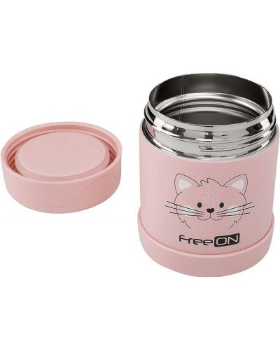 Термо контейнер за храна Freeon - 350 ml, розов - 2