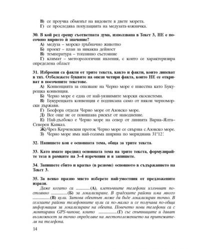 Тестови задачи за държавен зрелостен изпит по български език и литература - 9