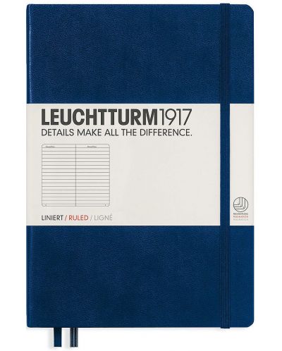 Тефтер Leuchtturm1917 Medium - A5, син, страници на редове - 1