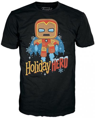 Тениска Funko Marvel: Iron Man - Gingerbread Iron Man - 1