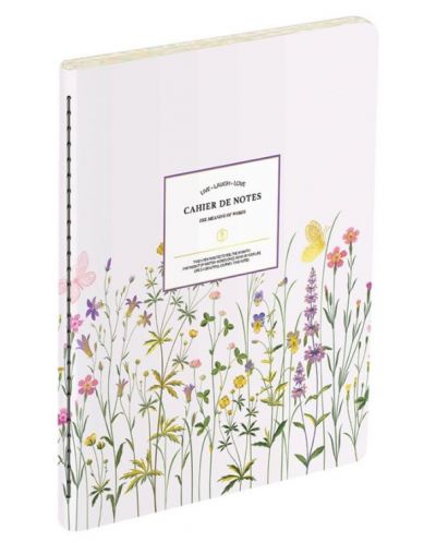 Тефтер Victoria's Journals Florals - Светлолилав, ламинирана корица, на редове, 40 листа, А5 - 1