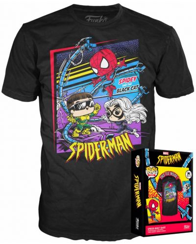 Тениска Funko Marvel: Spider-Man - Spidey and the Black Cat - 1