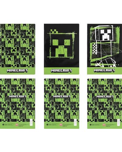 Тетрадка Panini Minecraft - Green, А4, 40 листа, широки редове, асортимент - 1