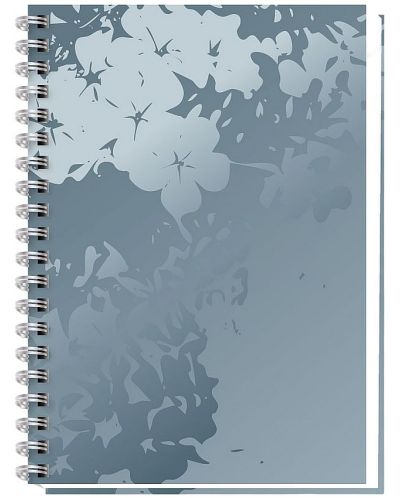 Тетрадка със спирала Black&White - Luxury Flowers, A4, 100 листа, 2 теми, асортимент - 2