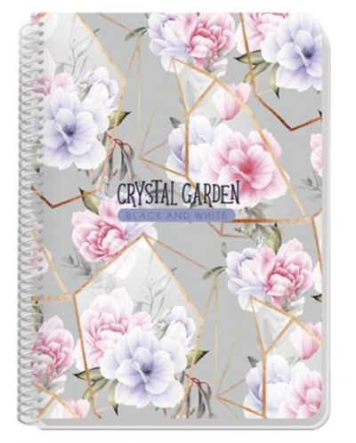 Тетрадка Black&White Crystal Garden - В5, 140 листа, асортимент - 2