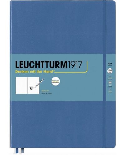 Тефтер Leuchtturm1917 Master - A4+, син, бели страници - 1