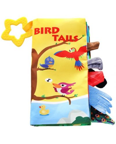 Tекстилна книжка KikkaBoo - Bird Tails, с чесалка - 1