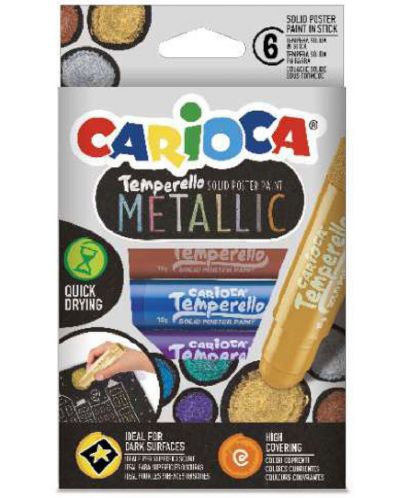 Темперни бои Carioca - Temperello metallic, 6 цвята - 1