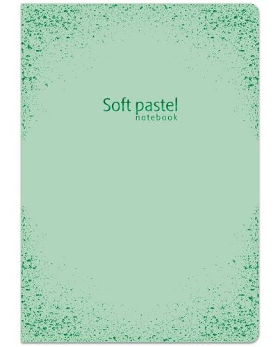 Тетрадка Lastva Soft Pastel - А5, 52 листа, широки редове, с ляво поле, асортимент - 1