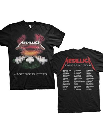 Тениска Rock Off Metallica - Master of Puppets European Tour '86 - 1