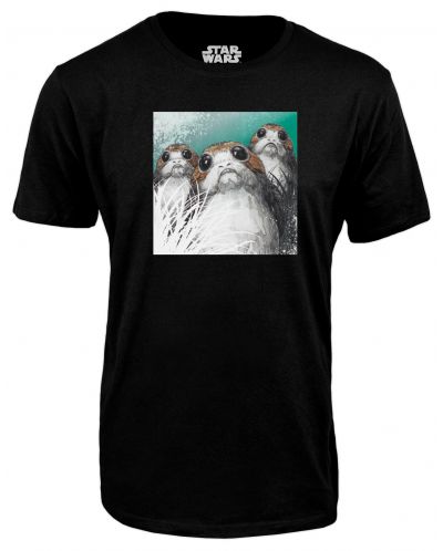 Тениска Star Wars - Porgs, черна - 1