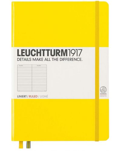 Тефтер Leuchtturm1917 Medium - A5, жълт, страници на редове - 1