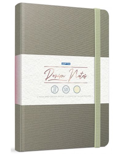 Тефтер Gipta - Denim Notes, 19 x 26 cm, микроперфорация, асортимент - 4